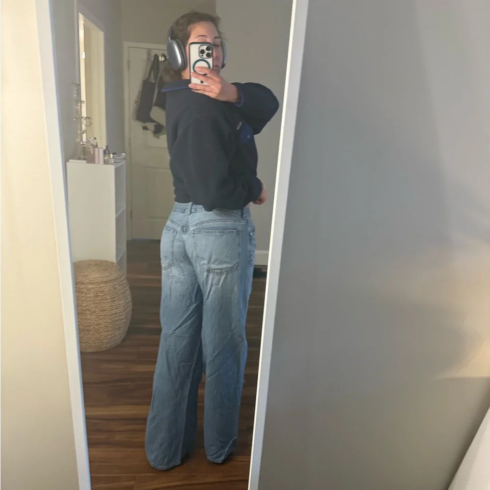 Madewell Low rise baggy Jeans with tie - Picture 3 of 5